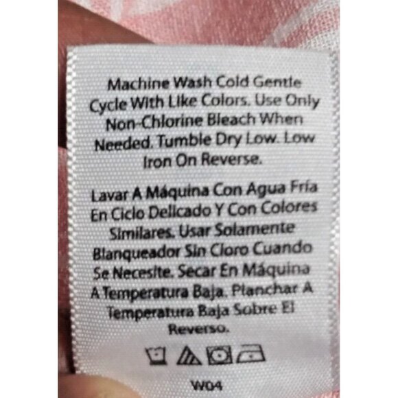 Time & Tru Women's M (8-10) Tank Top Pink Striped Linen Blend V Neck beautiful - Picture 12 of 13